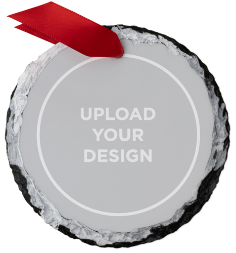 Upload Your Own Design Slate Ornament, Multicolor, Circle