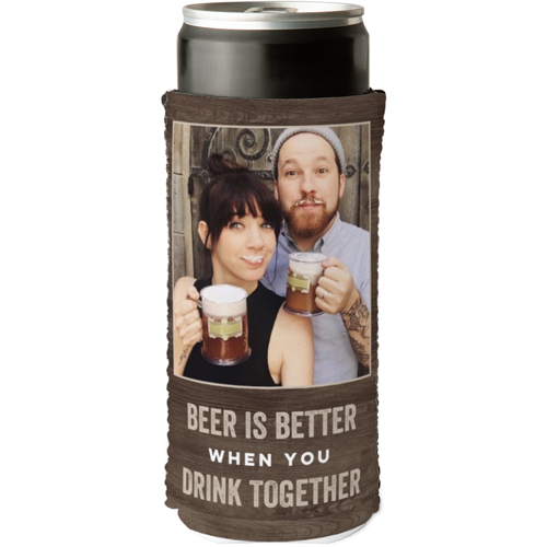 Drink Together Slim Can Cooler, Slim Can Cooler, Brown, chocolate