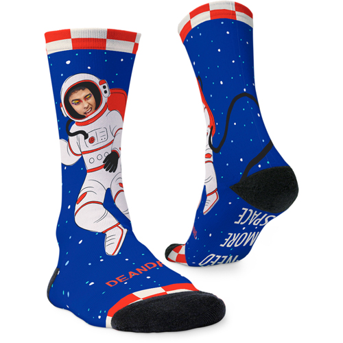 I Need More Space Custom Socks, Black