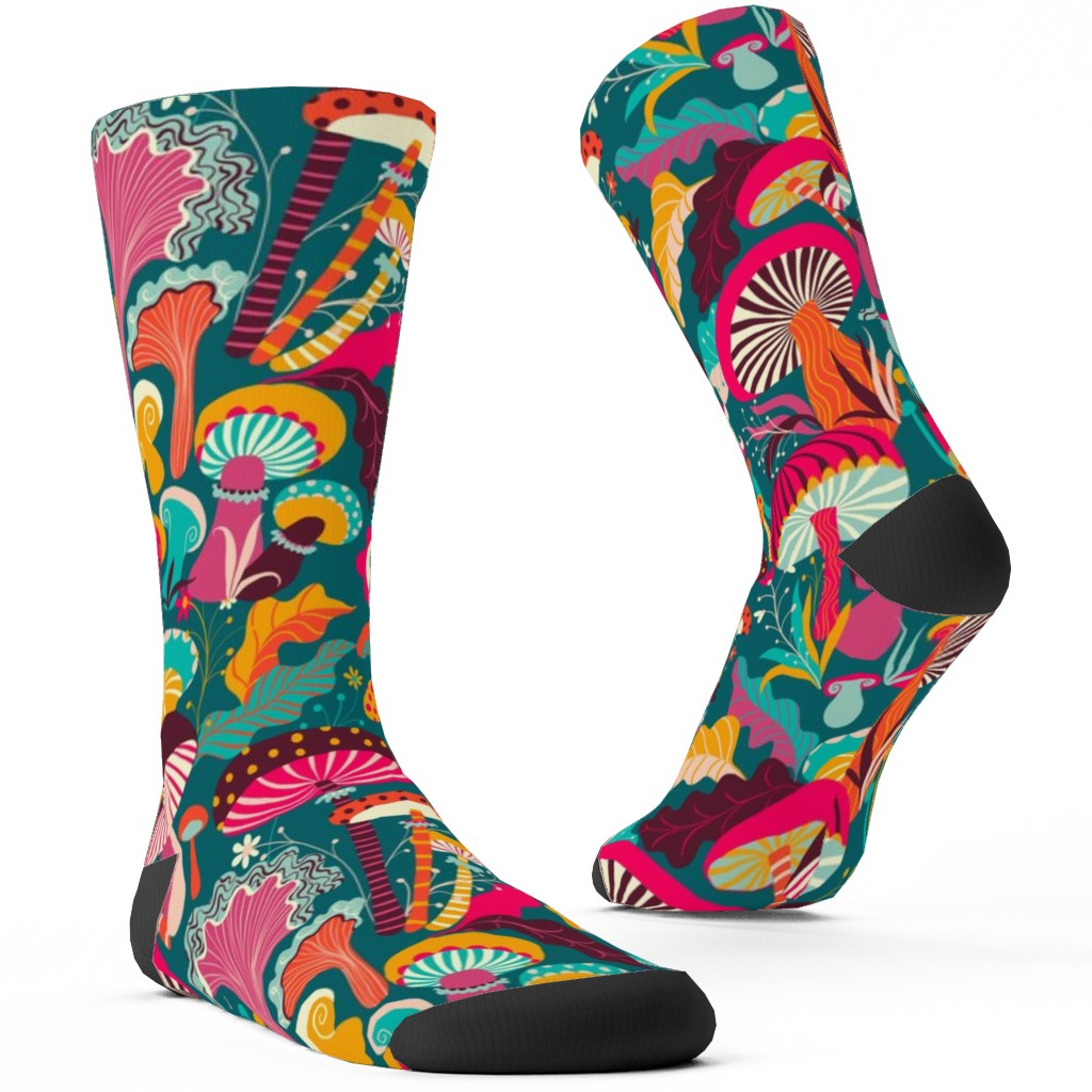 Fantastic Fungi - Multi Custom Socks, Multicolor