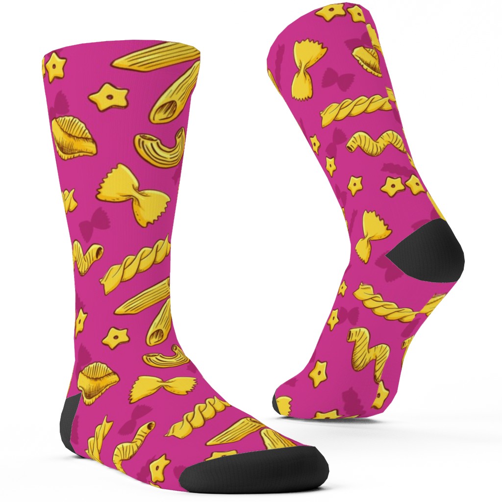 Pasta Custom Socks, Pink, Candy