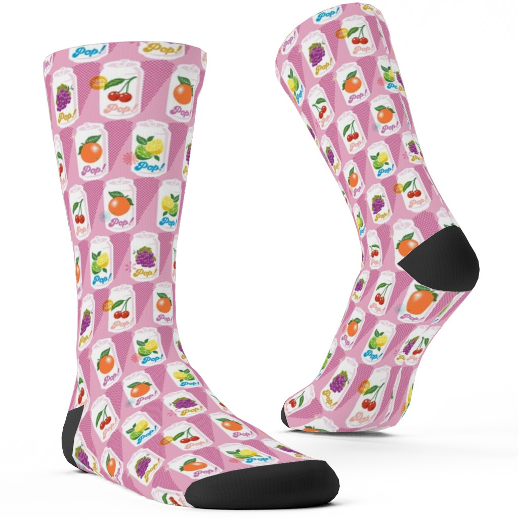 Fruit Pop! Custom Socks, Pink