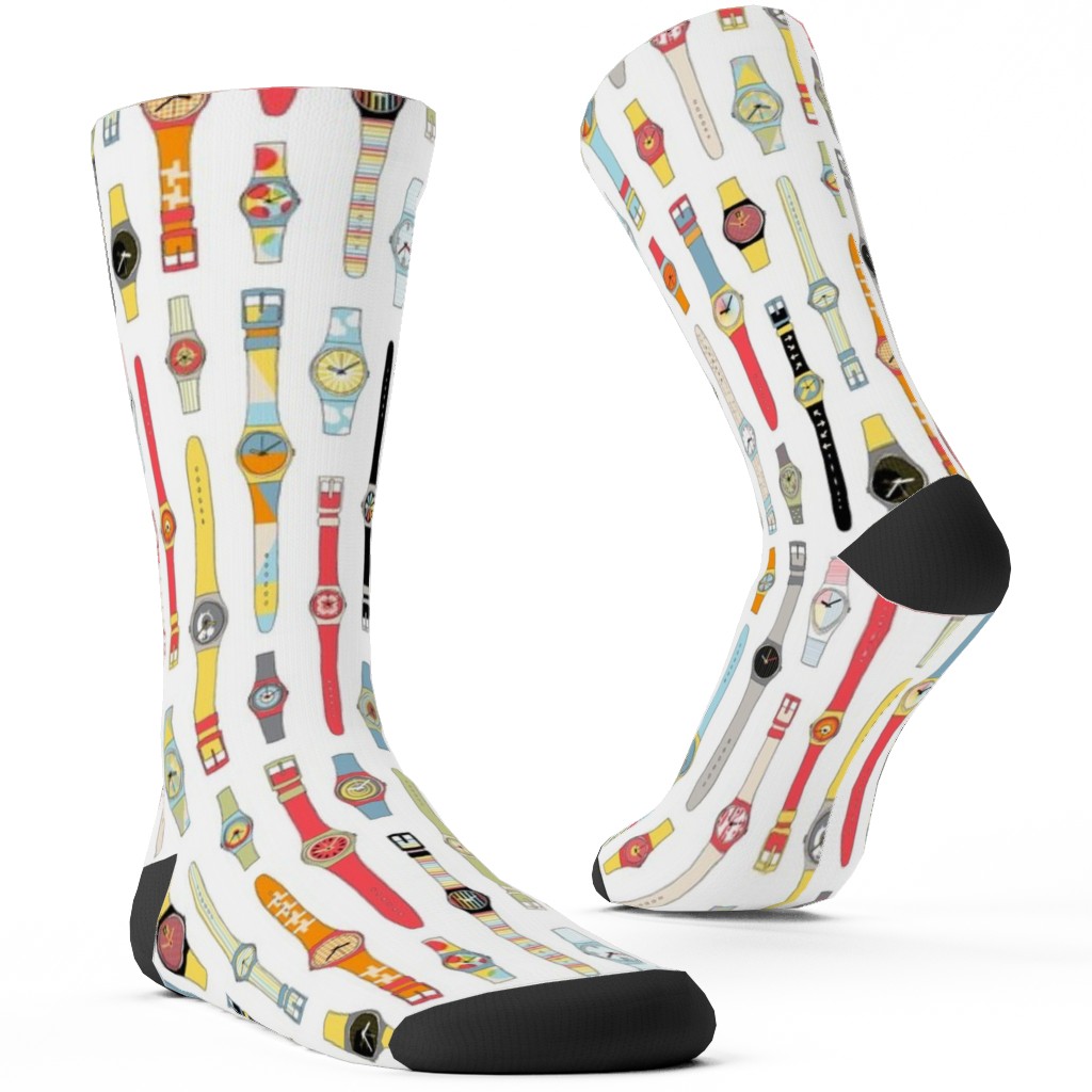 Fashion Watches - Multicolor Custom Socks, Multicolor