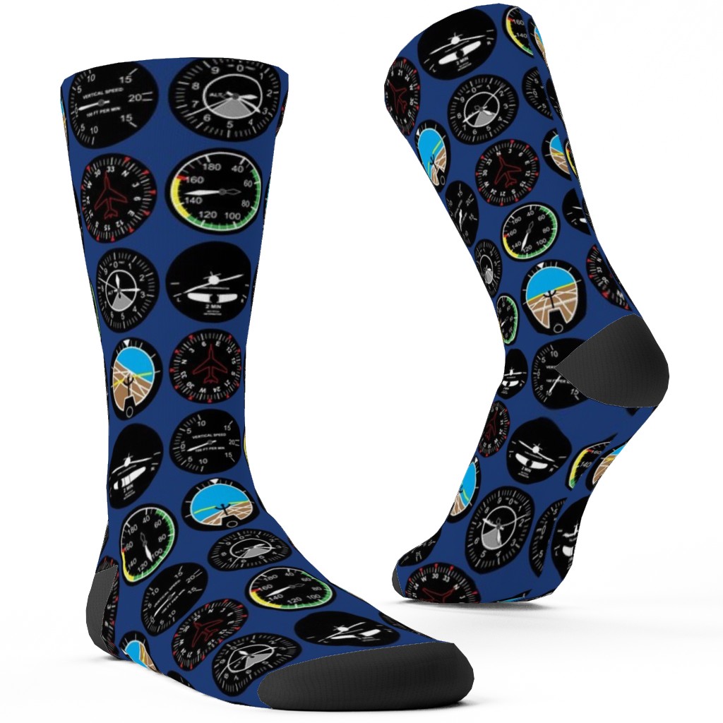 Flight Deck Custom Socks, Blue