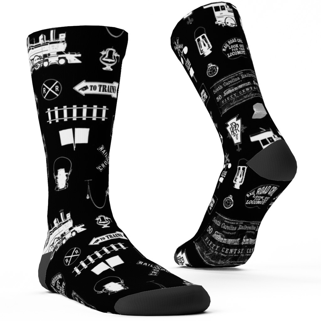 Railroad Custom Socks, Black