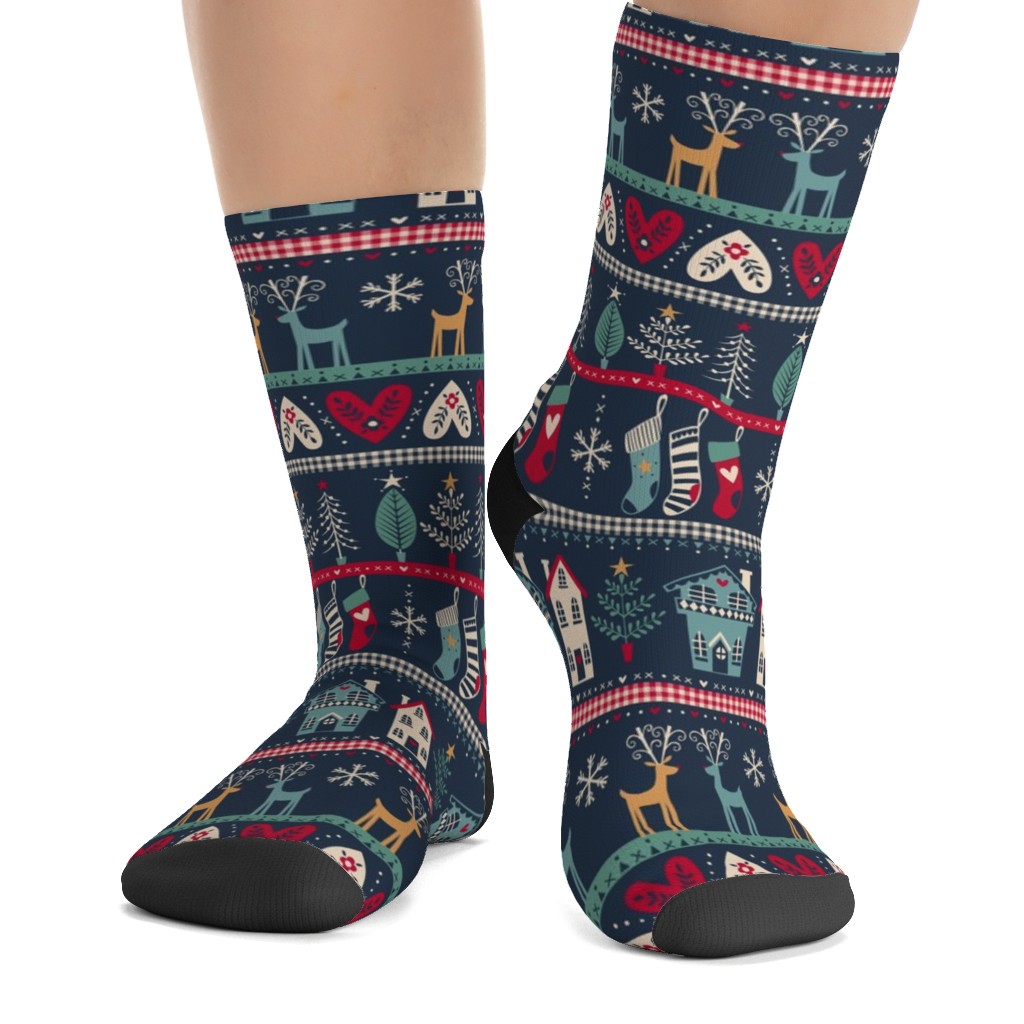 Vintage Nordic Christmas Custom Socks | Shutterfly