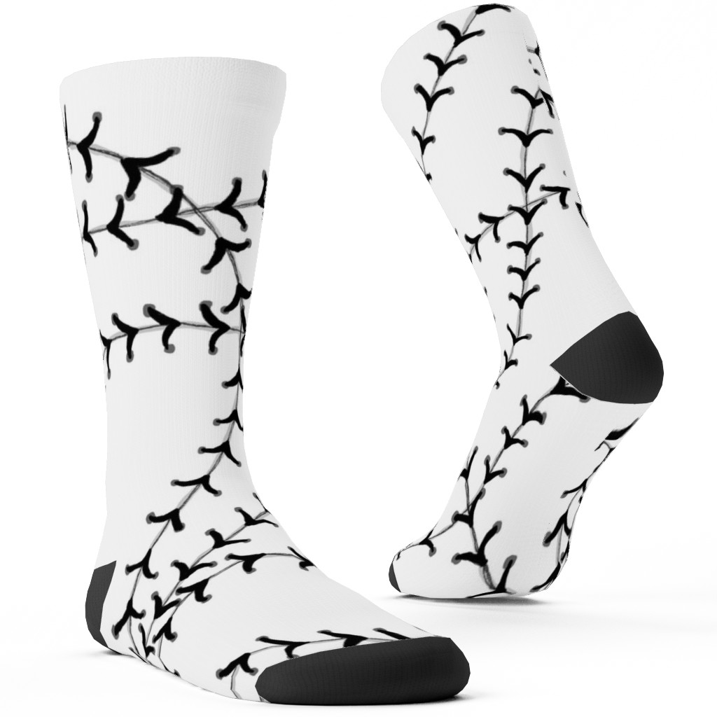 Ball Custom Socks, White, White