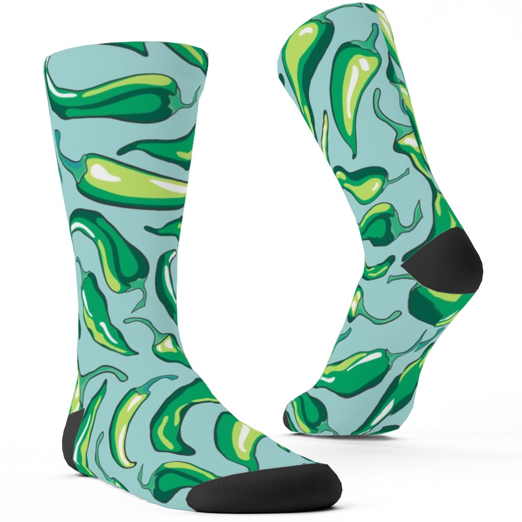 Some Like It Hot Custom Socks, Green