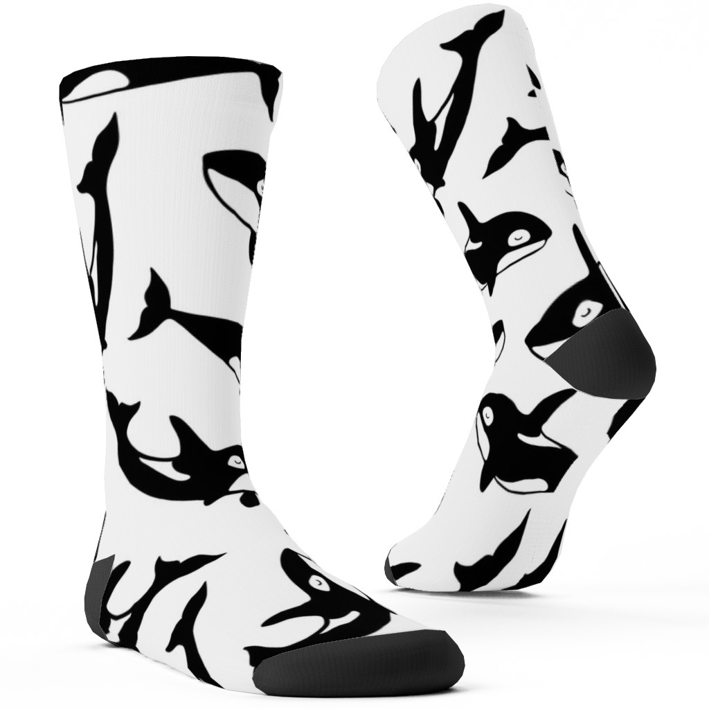 Orca Custom Socks, White, White