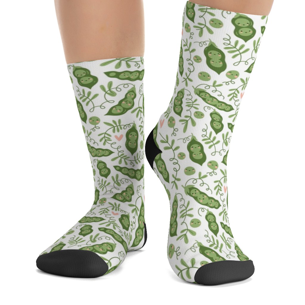 Cute Peas - Green Custom Socks | Shutterfly