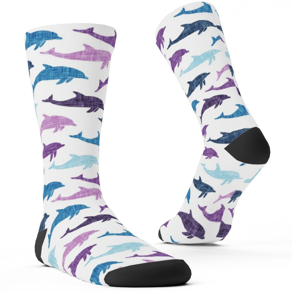 Dolphins Custom Socks, Multicolor
