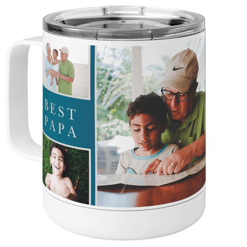 Simple Frame Best Stainless Steel Mug, 10oz, Blue