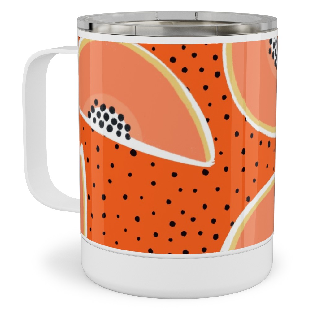 Cantaloupe - Orange Stainless Steel Mug, 10oz, Orange, Orange