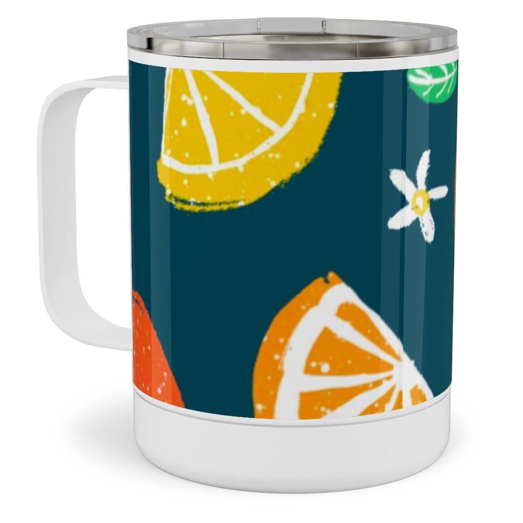 Citrus - Multi Color Stainless Steel Mug, 10oz, Multicolor