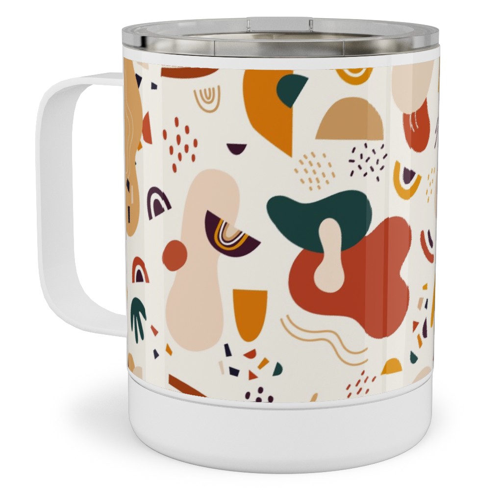 Abstract Seamless Pattern - Multi Stainless Steel Mug, 10oz, Multicolor