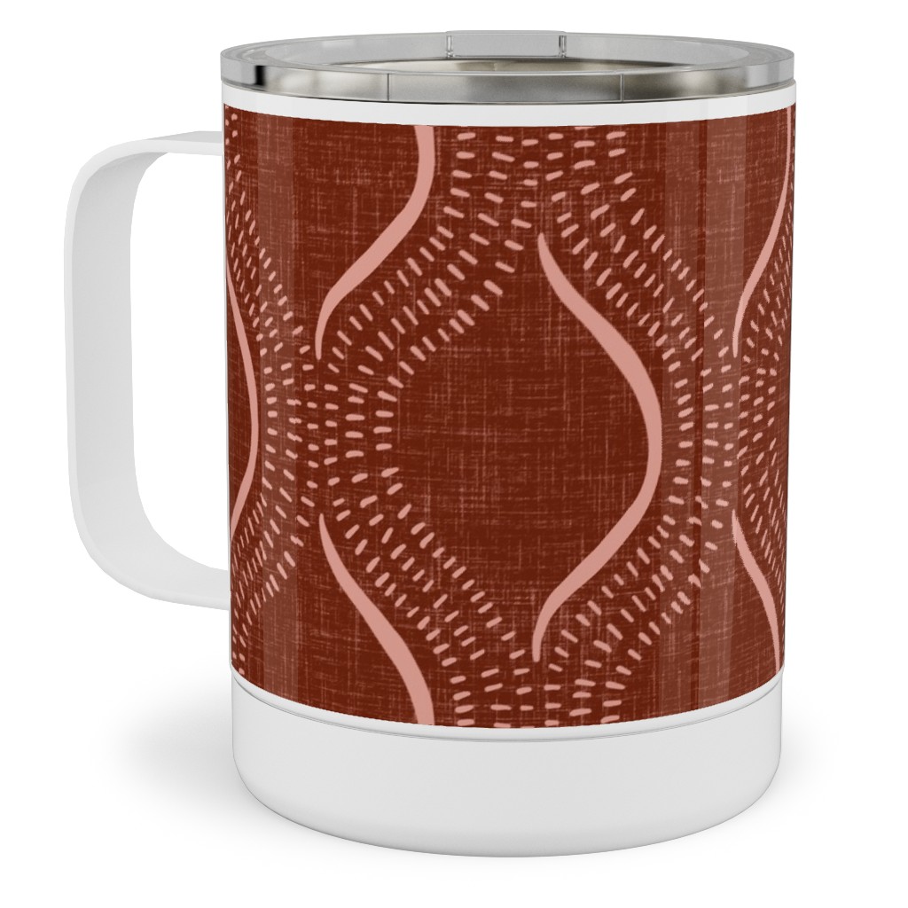 Forever Optimistic - Rust Stainless Steel Mug, 10oz, Red, Red