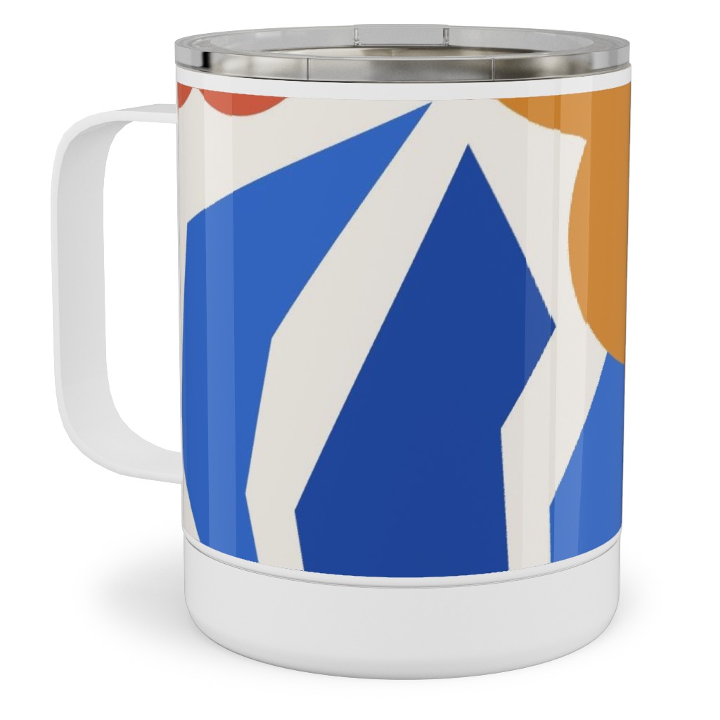 Papercut Flowers - Multi Stainless Steel Mug, 10oz, Multicolor