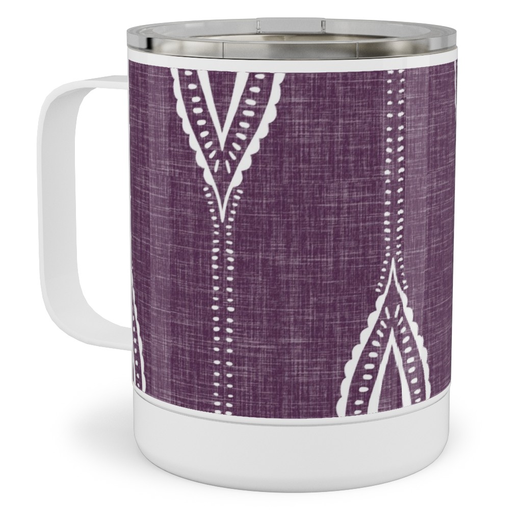 Diamant - Eggplant Stainless Steel Mug, 10oz, Purple, Purple