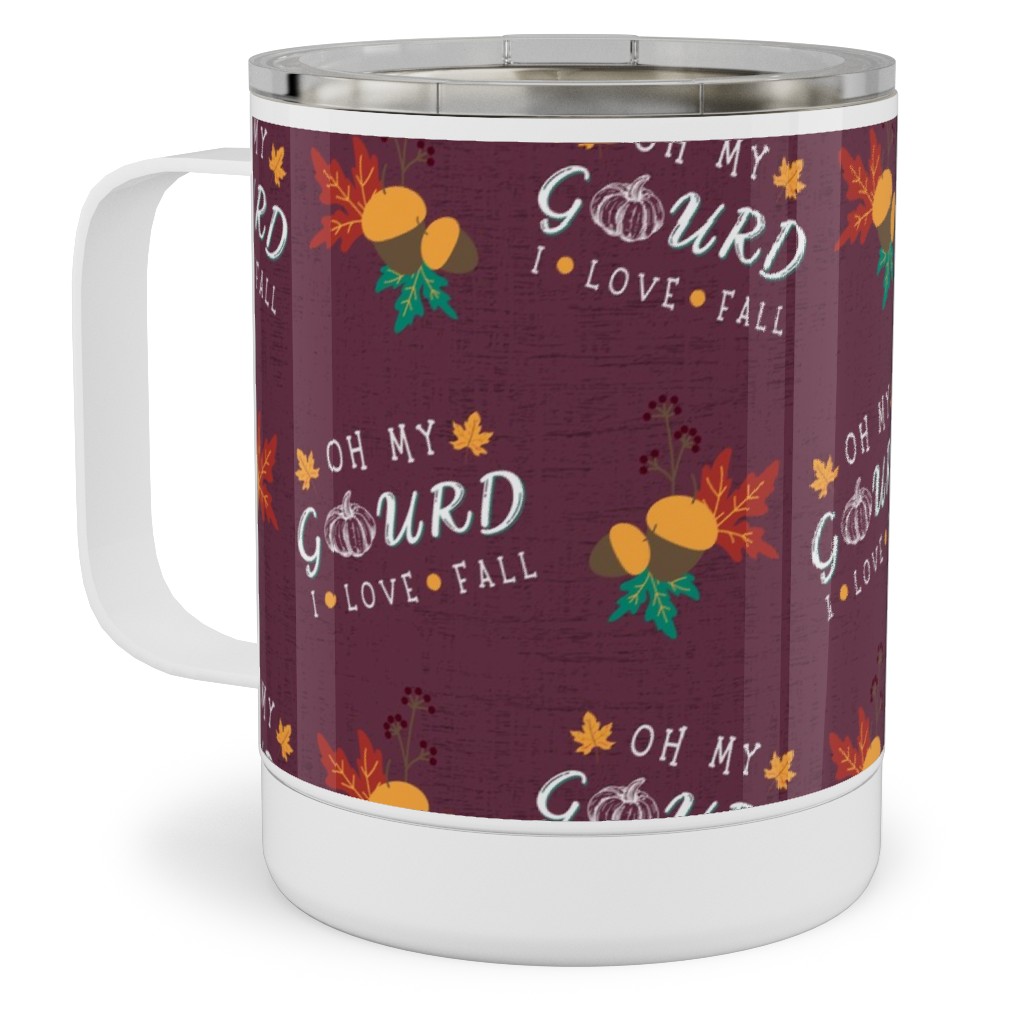 Oh My Gourd - Mauve Stainless Steel Mug, 10oz, Purple