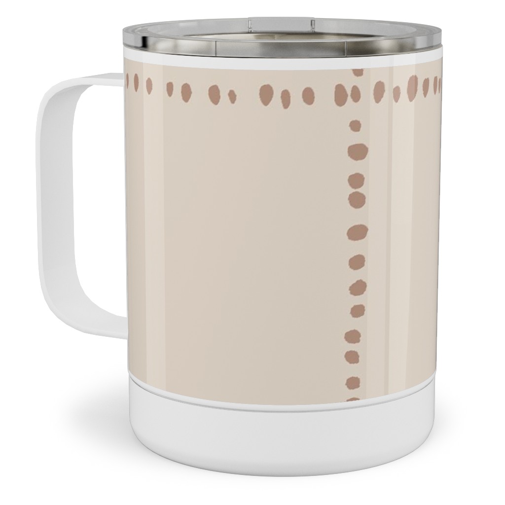 Soul Garden Stainless Steel Mug, 10oz, Beige, Sand