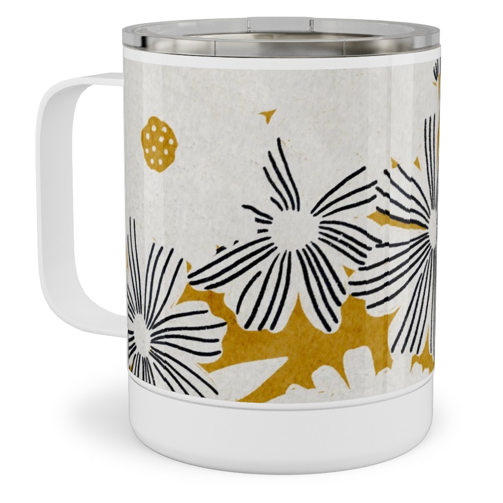 Stacy - Mustard Stainless Steel Mug, 10oz, Yellow