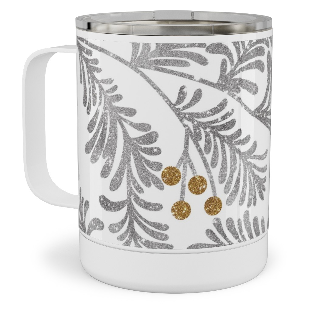 Winter Branches Stainless Steel Mug, 10oz, Gray, Smoke