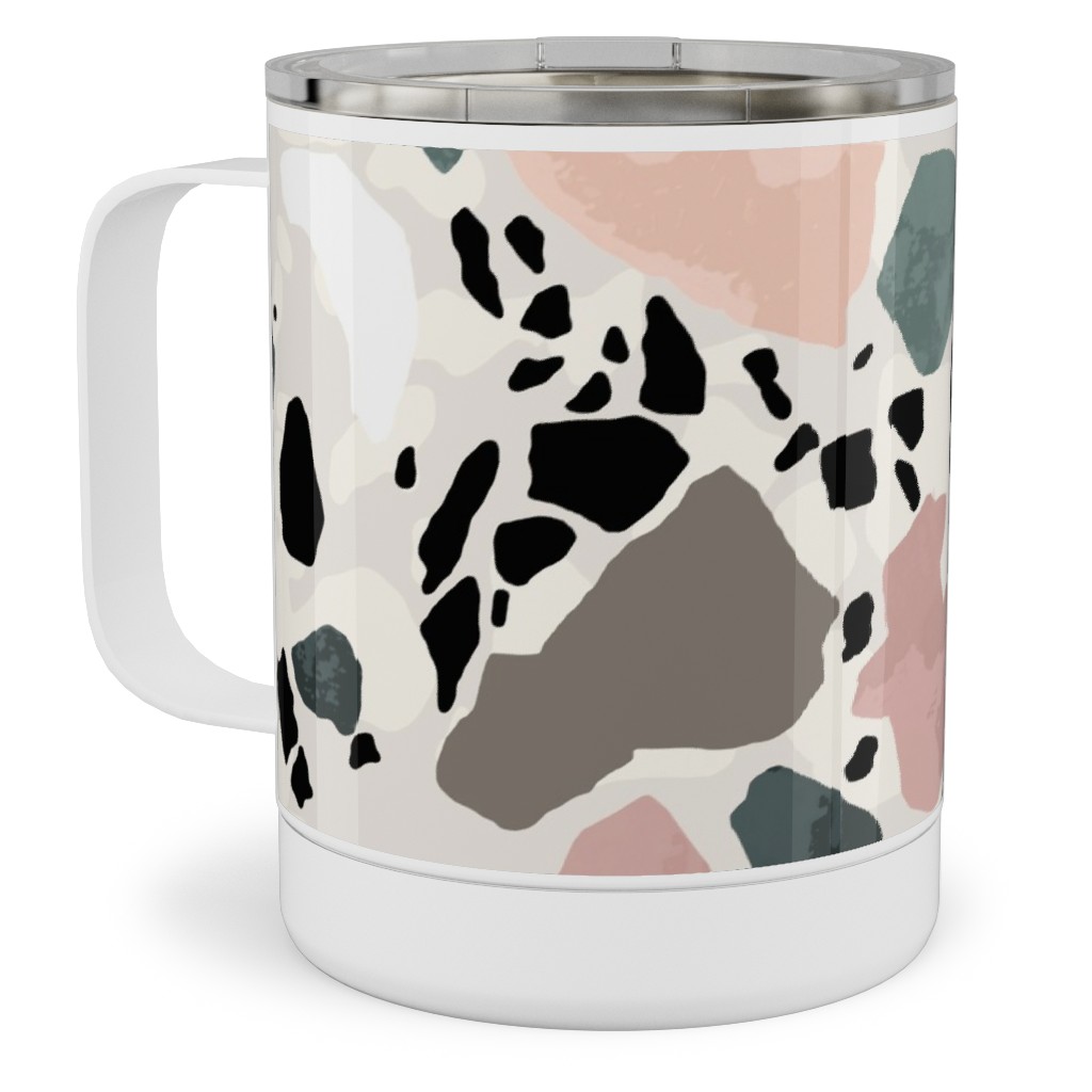 Terazzo Inspired - Multi Stainless Steel Mug, 10oz, Multicolor
