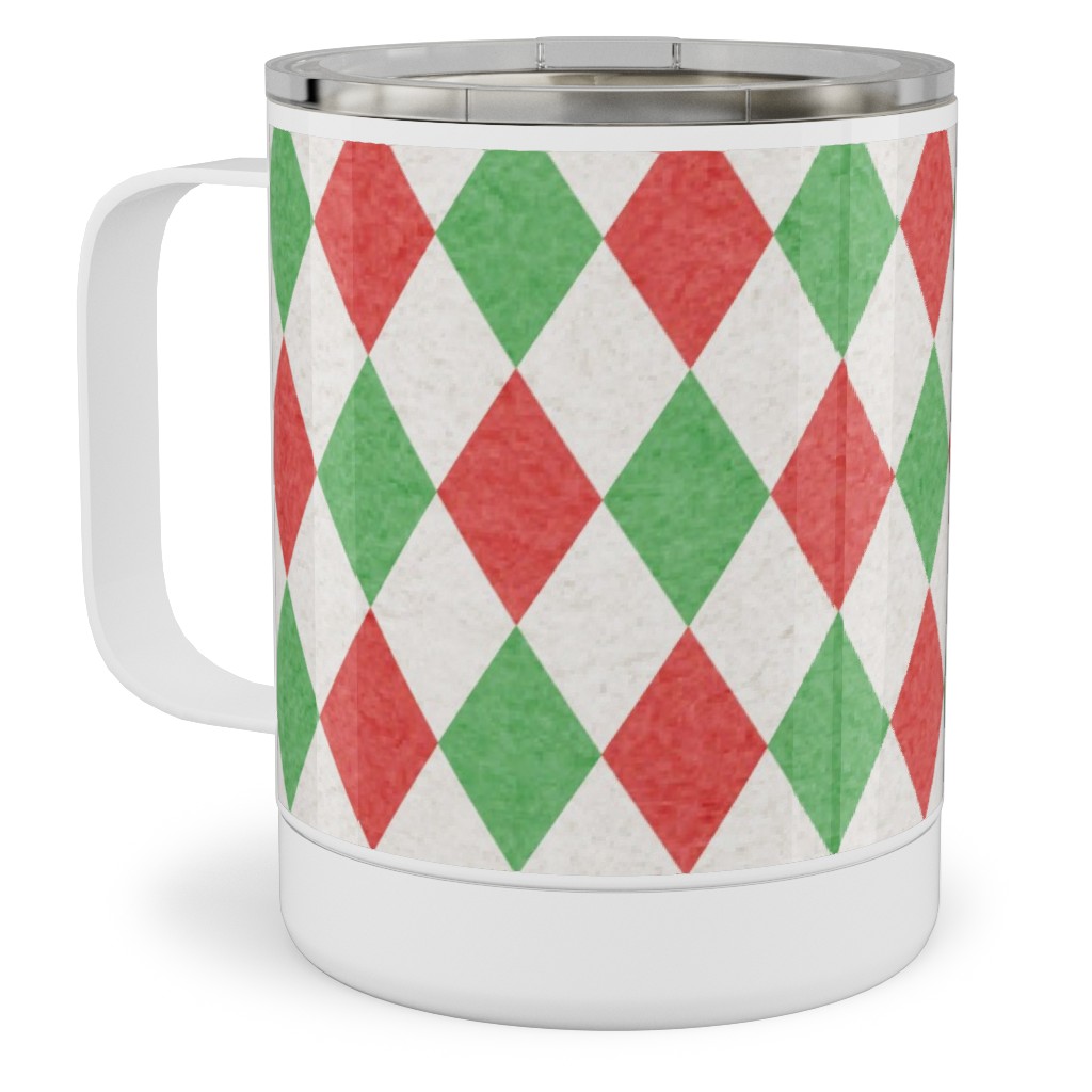 Christmas Diamonds Stainless Steel Mug, 10oz, Multicolor