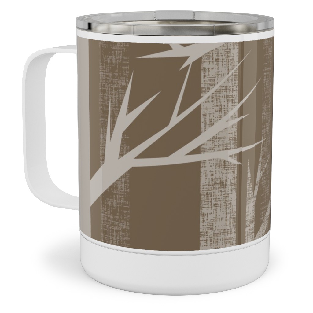 Winter Woods - Fawn Stainless Steel Mug, 10oz, Brown, Brown