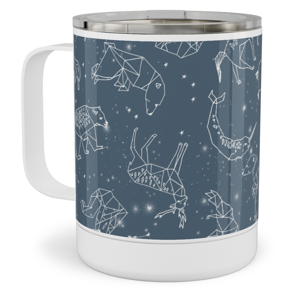 Animal Constellations - Blue Stainless Steel Mug, 10oz, Blue