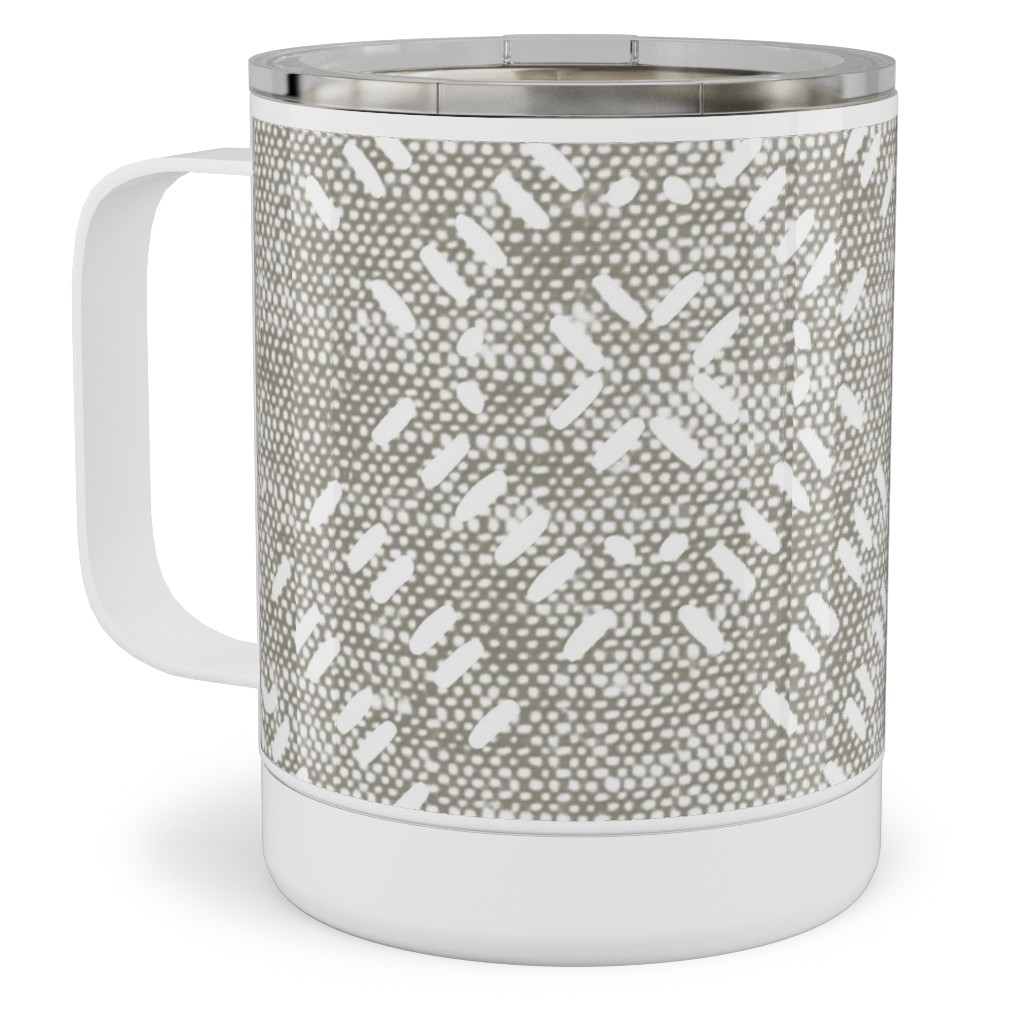 Modern Farmhouse Tile - Neutral Stainless Steel Mug, 10oz, Gray