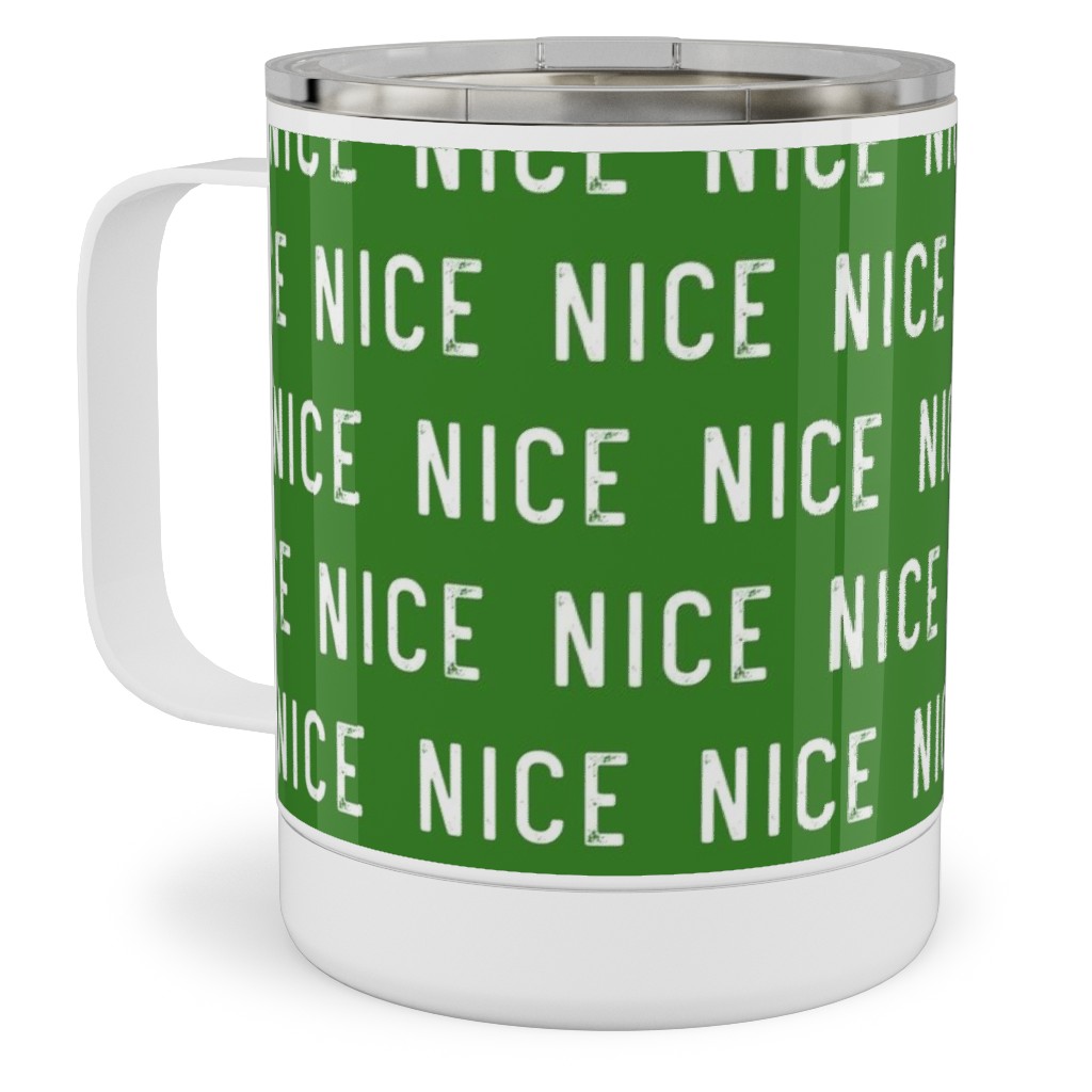 Nice - Green Stainless Steel Mug, 10oz, Green