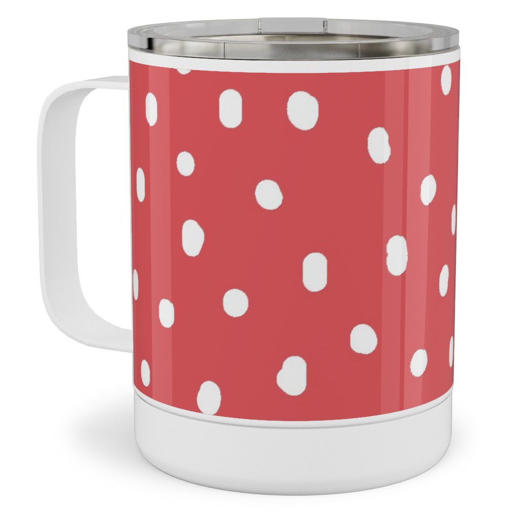 It's Snowing Stainless Steel Mug, 10oz, Red