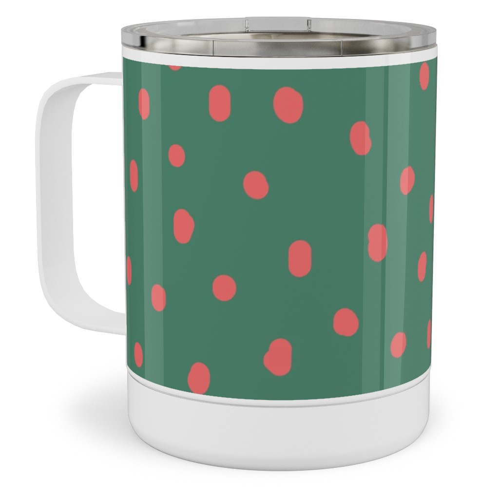 It's Snowing Stainless Steel Mug, 10oz, Green, Fern