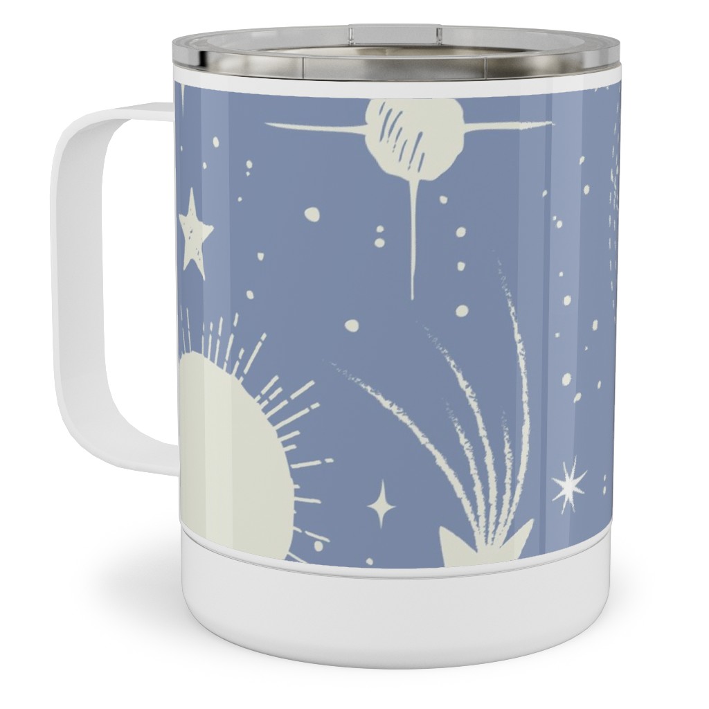 Solar System Stainless Steel Mug, 10oz, Blue