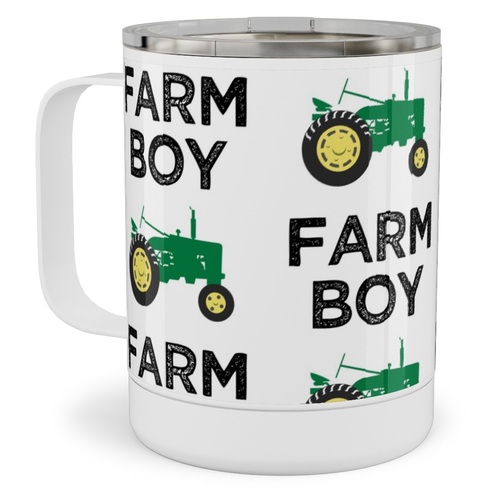 Farm Boy - Tractor Green Stainless Steel Mug, 10oz, Green