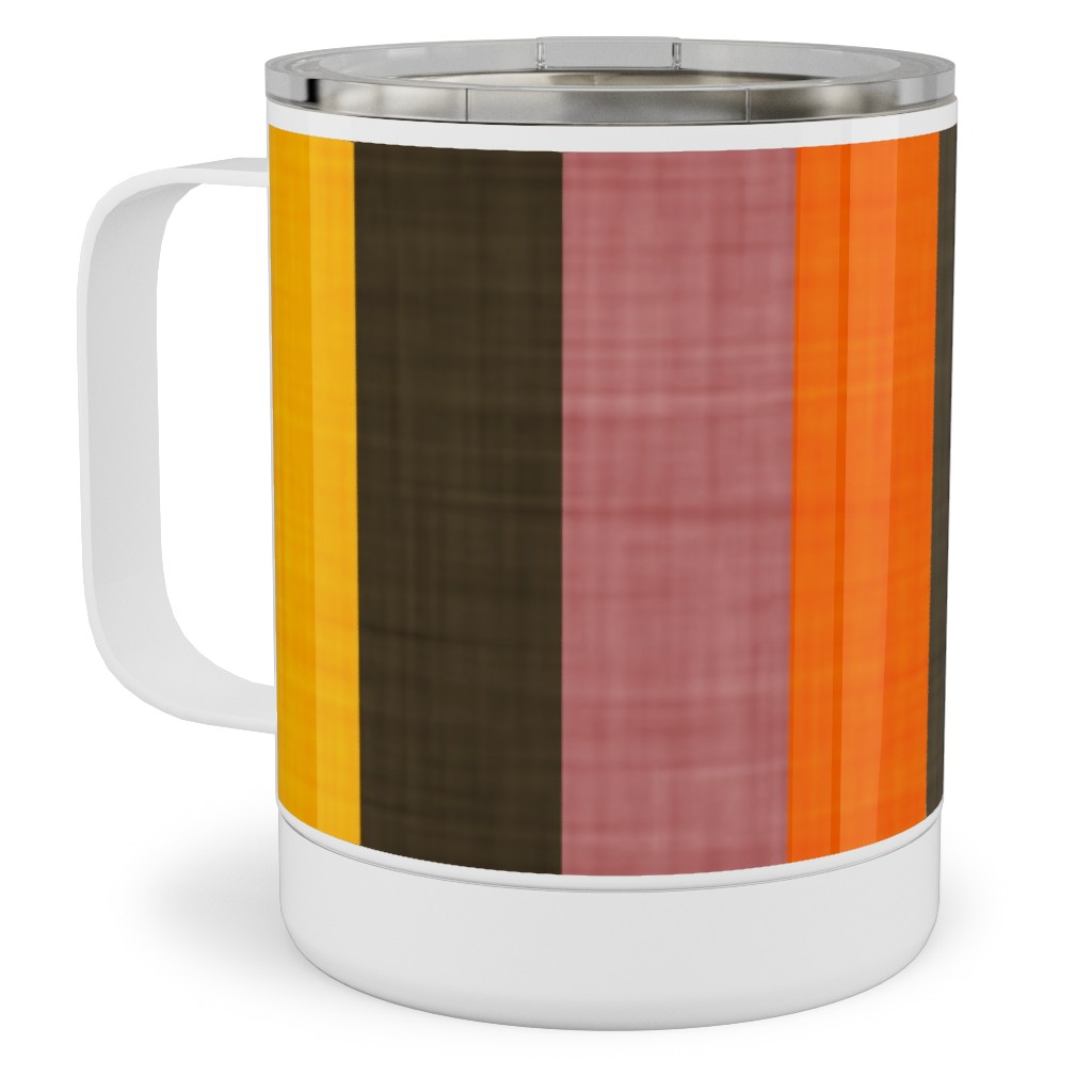 Retro Colorblock Sticks - Multi Stainless Steel Mug, 10oz, Multicolor