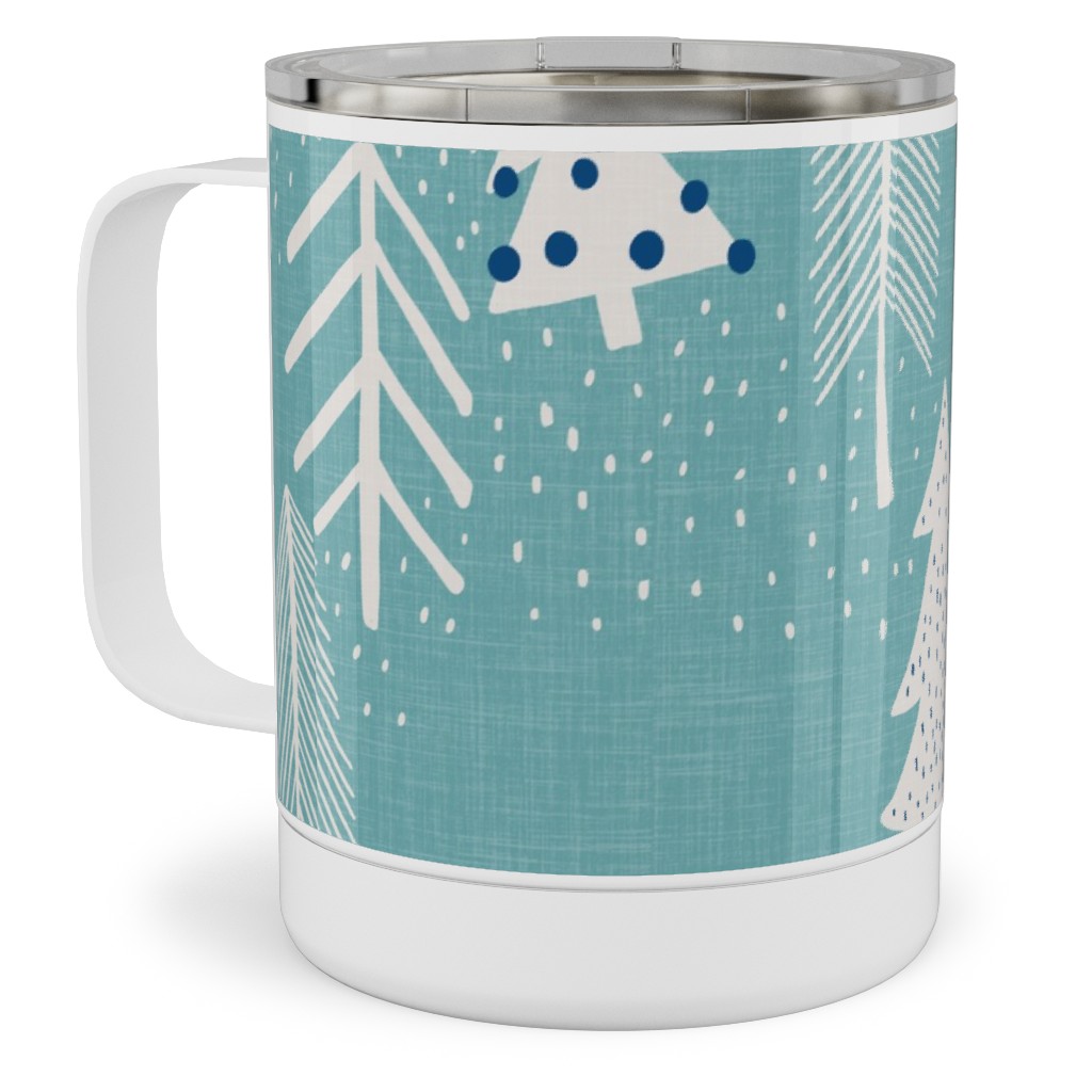 Evergreen Forest Stainless Steel Mug, 10oz, Blue, Sea