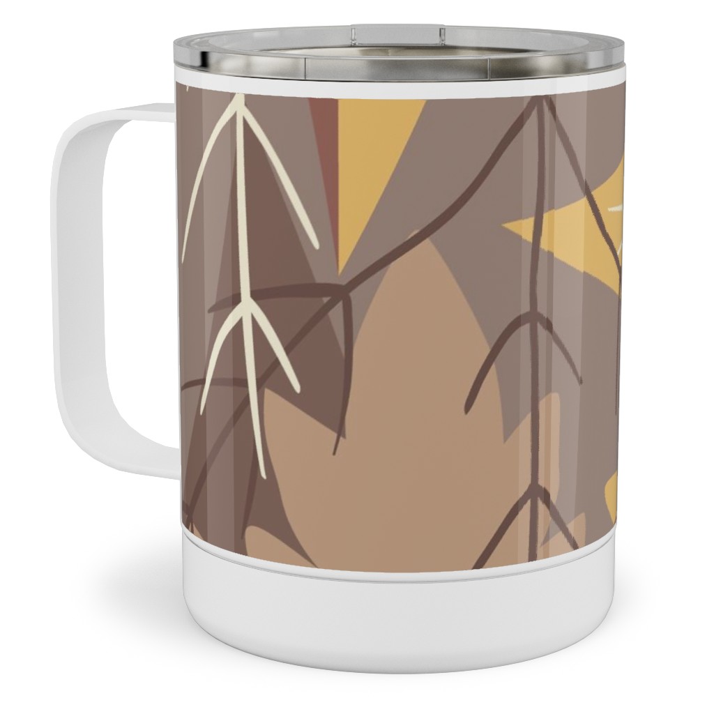 Leaf Pile Stainless Steel Mug, 10oz, Brown