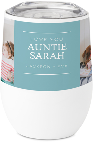 Sweet Simple Duo Stainless Steel Travel Tumbler, 12oz, Blue, sea