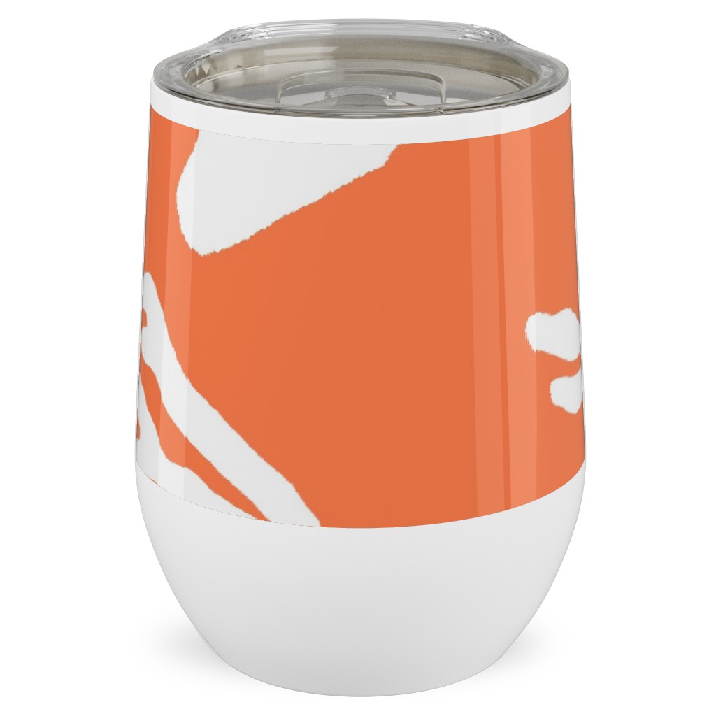 Coral - in Coral Stainless Steel Travel Tumbler, 12oz, Orange