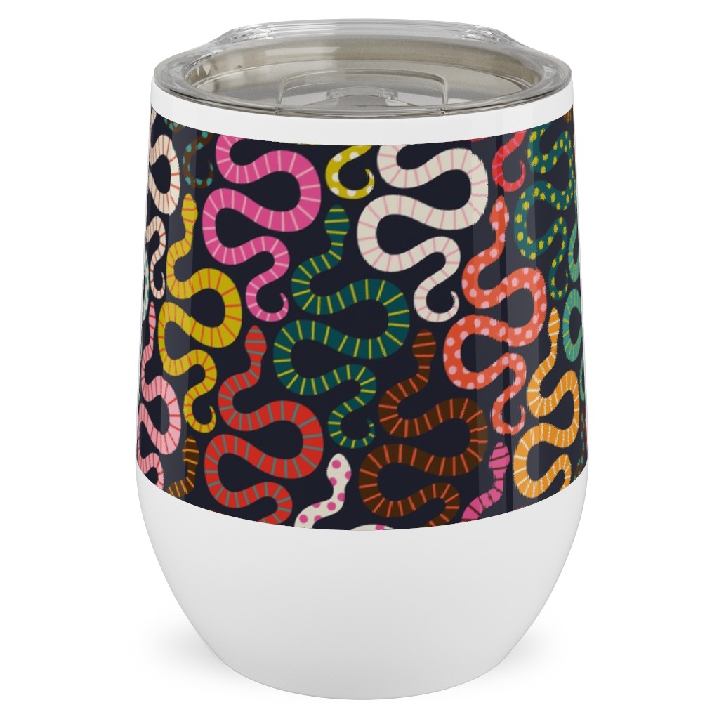 Snake-a-Delic - Multi Stainless Steel Travel Tumbler, 12oz, Multicolor