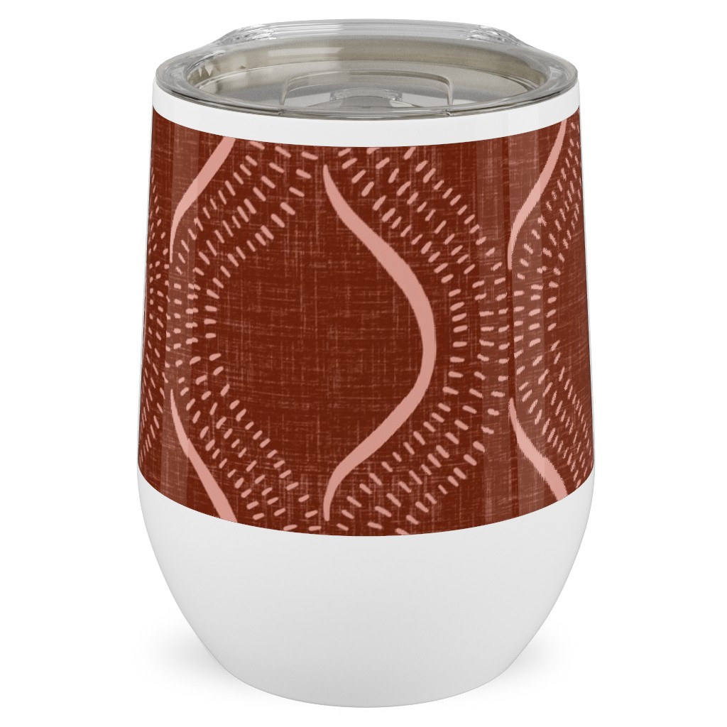 Forever Optimistic - Rust Stainless Steel Travel Tumbler, 12oz, Red, Red