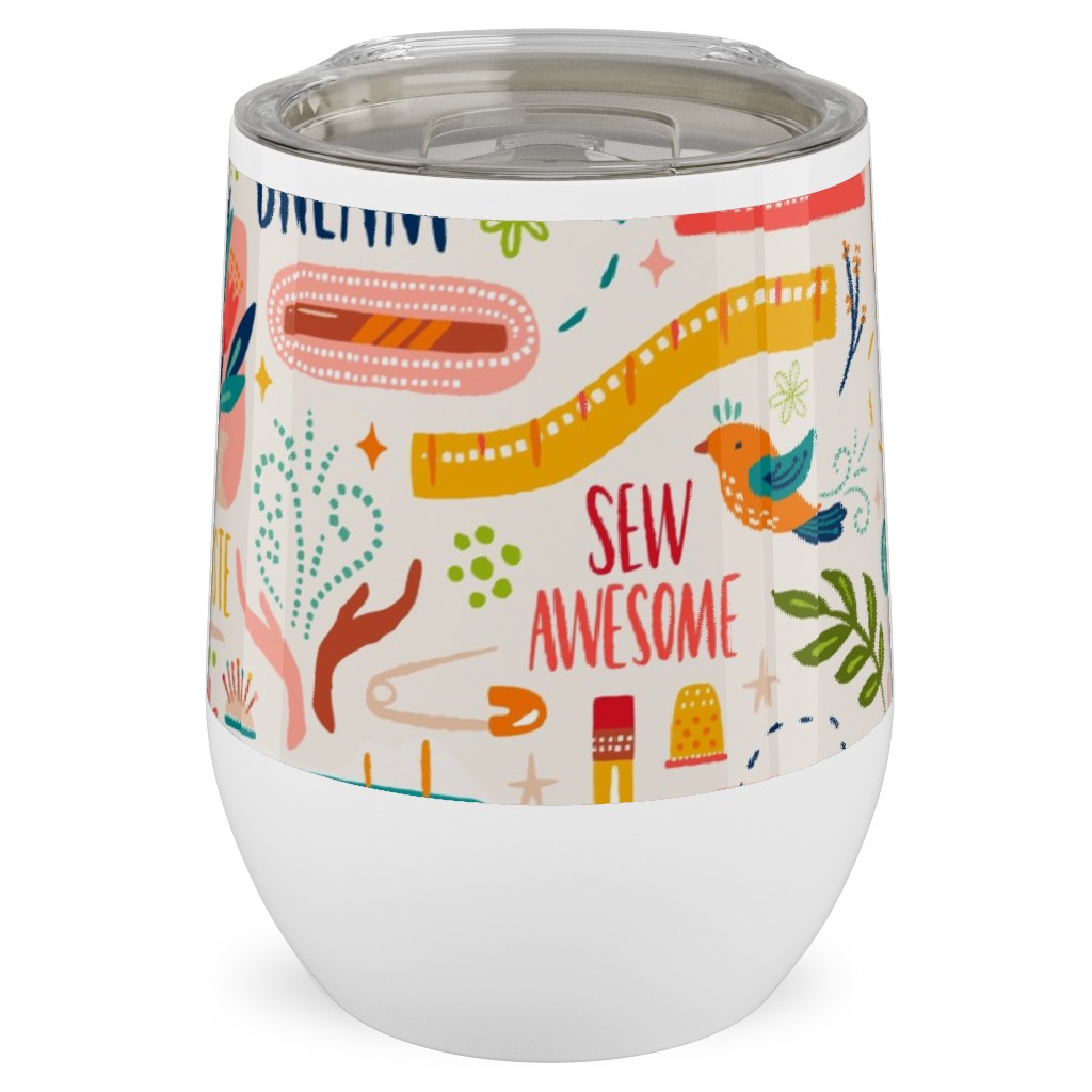 Send Joy - Multi Stainless Steel Travel Tumbler, 12oz, Multicolor