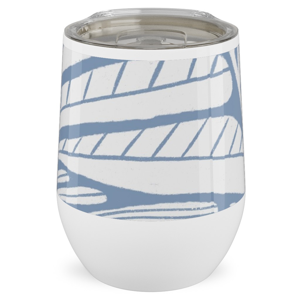 Irene - Blue Stainless Steel Travel Tumbler, 12oz, Blue, True Blue