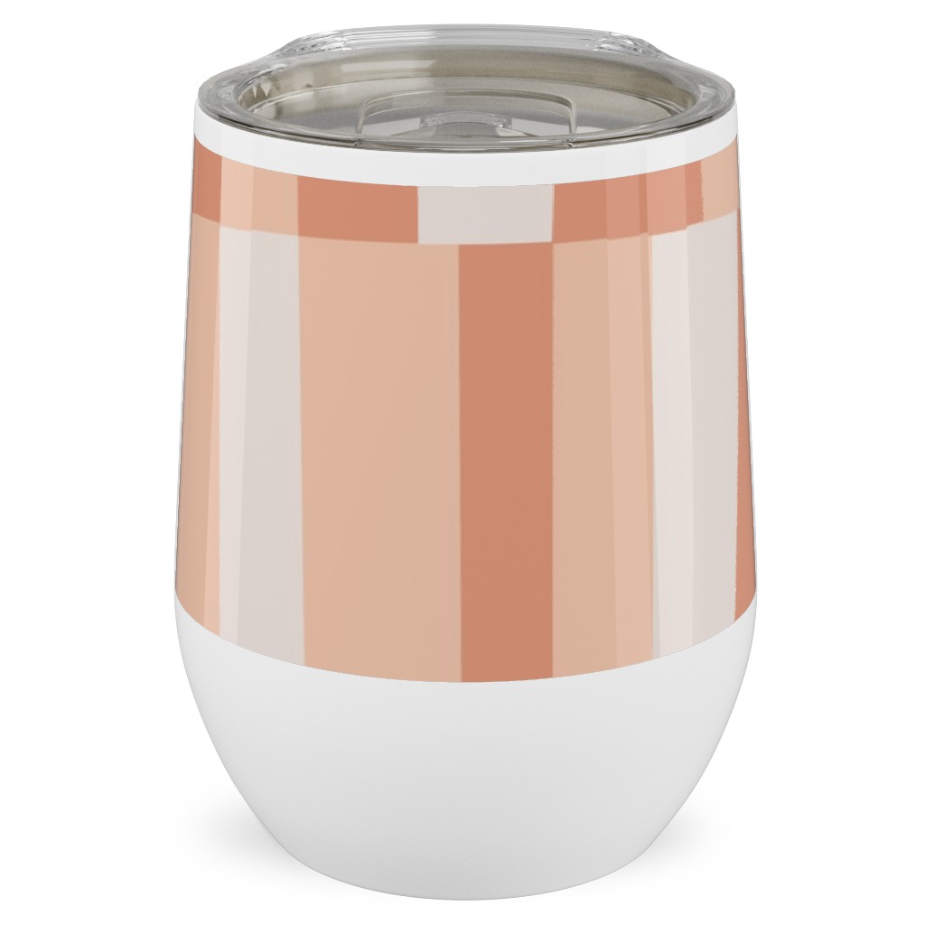 Collage Tiles - Orange Stainless Steel Travel Tumbler, 12oz, Orange, Orange
