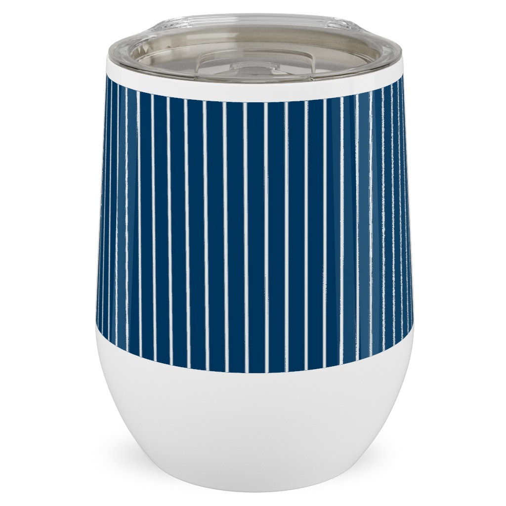 Tennessee Pin Stripe Stainless Steel Travel Tumbler, 12oz, Blue, True Blue