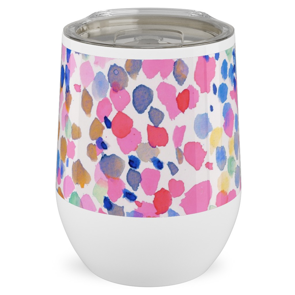 Lighthearted Pastel - Multi Stainless Steel Travel Tumbler, 12oz, Multicolor