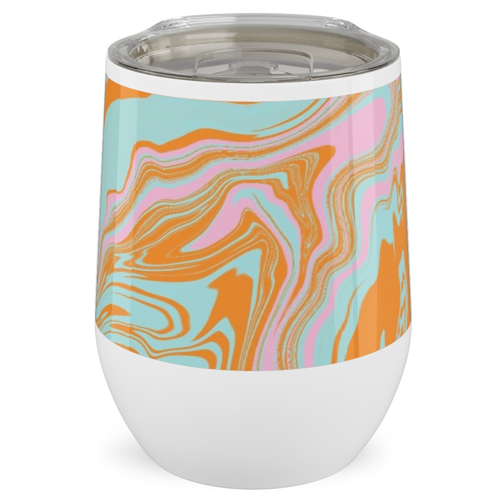 Marmor Stainless Steel Travel Tumbler, 12oz, Orange, Frost