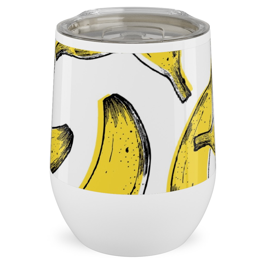 Banana Stainless Steel Travel Tumbler, 12oz, Yellow, Classic Yellow